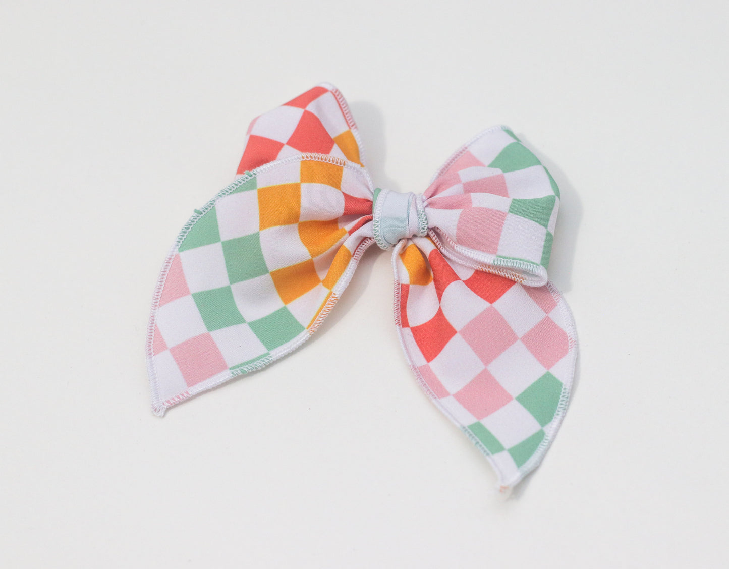 Retro rainbow checker fable bow